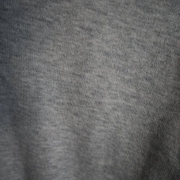 Boden V-Neck Sweater – Light Gray with Striped Trim – Small - Picture 4 of 11